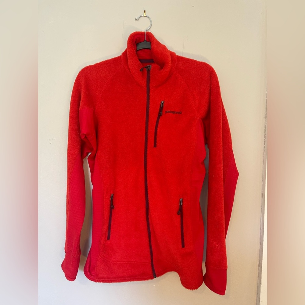 Patagonia R2 Jacket Womens Large red fleece L soft zip up 25148 FA 2015 Perfect!